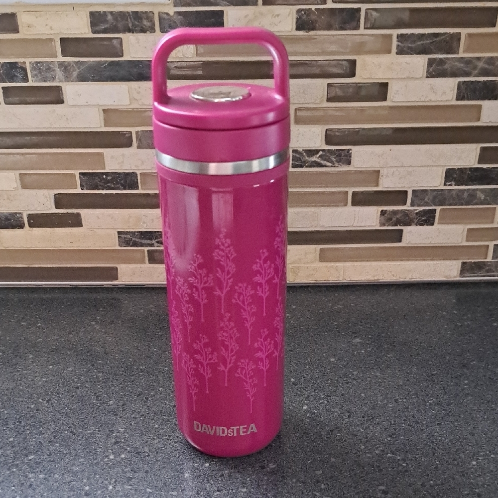 Pink Travel Mug with frother